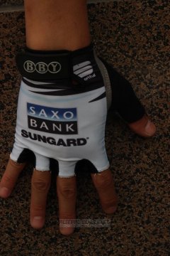 2010 Saxo Bank Tinkoff Handschuhe Radfahren Wei