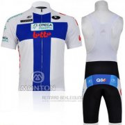 2011 Fahrradbekleidung Omega Pharma Lotto Champion Finnland Trikot Kurzarm und Tragerhose