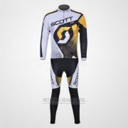 2012 Fahrradbekleidung Scott Wei Trikot Langarm und Tragerhose
