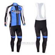 2013 Fahrradbekleidung Giant Shwarz und Blau Trikot Langarm und Tragerhose