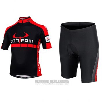 2015 Fahrradbekleidung Bobteam Shwarz Trikot Kurzarm und Tragerhose