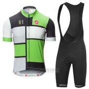 2016 Fahrradbekleidung Castelli Grun und Shwarz Trikot Kurzarm und Tragerhose