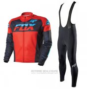 2017 Fahrradbekleidung Fox Rot und Shwarz Trikot Kurzarm und Tragerhose