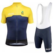 2017 Fahrradbekleidung Schweden Gelb und Blau Trikot Kurzarm und Tragerhose