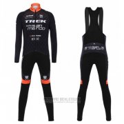 2017 Fahrradbekleidung Trek Selle San Marco Shwarz Trikot Langarm und Tragerhose