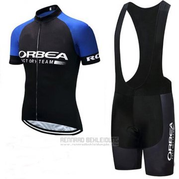 2018 Fahrradbekleidung Orbea Shwarz und Blau Trikot Kurzarm und Tragerhose