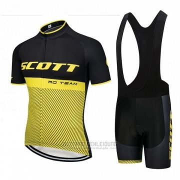 2018 Fahrradbekleidung Scott Rc Shwarz Gelb Trikot Kurzarm Tragerhose