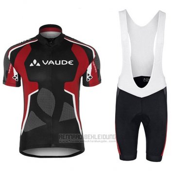 2018 Fahrradbekleidung Vaude Shwarz und Rot Trikot Kurzarm und Tragerhose