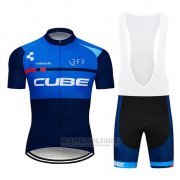 2019 Fahrradbekleidung Cube Blau Blau Tief Trikot Kurzarm und Overall