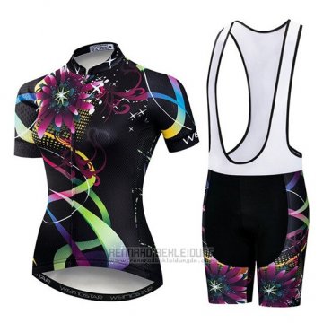 2019 Fahrradbekleidung Frau Weimostar Shwarz Rosa Grun Trikot Kurzarm und Tragerhose