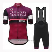 2019 Fahrradbekleidung Giro D'italien Volett Trikot Kurzarm und Tragerhose