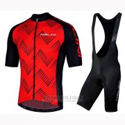 2019 Fahrradbekleidung Nalini Podio 2.0 Shwarz Rot Trikot Kurzarm und Tragerhose