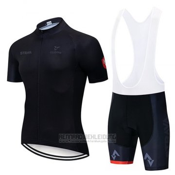 2019 Fahrradbekleidung STRAVA Shwarz Trikot Kurzarm und Overall