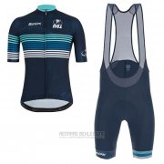 2019 Fahrradbekleidung Tour Down Under Blau Trikot Kurzarm und Tragerhose