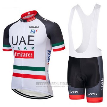 2019 Fahrradbekleidung UCI Weltmeister Uae Wei Shwarz Rot Trikot Kurzarm und Tragerhose