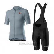 2020 Fahrradbekleidung Castelli Grau Trikot Kurzarm und Tragerhose