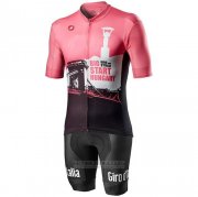 2020 Fahrradbekleidung Giro d'Italia Wei Shwarz Rosa Trikot Kurzarm und Tragerhose