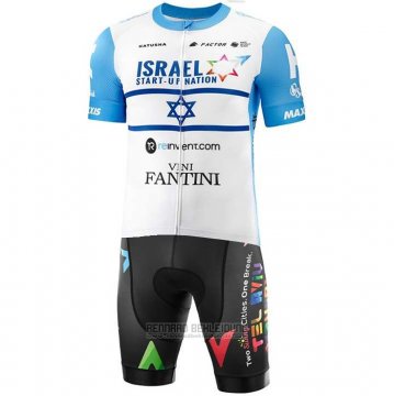 2020 Fahrradbekleidung Israel Cycling Academy Champion Israele Trikot Kurzarm und Tragerhose