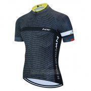 2020 Fahrradbekleidung Northwave Grau Shwarz Wei Trikot Kurzarm und Tragerhose