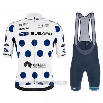 2020 Fahrradbekleidung Subaru Lider Wei Blau Trikot Kurzarm und Tragerhose