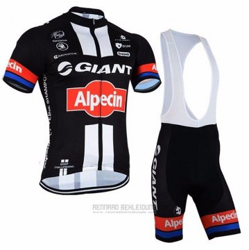 2021 Fahrradbekleidung Giant Alpecin Shwarz Wei Rot Trikot Kurzarm und Tragerhose