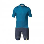 2021 Fahrradbekleidung Mavic Blau Trikot Kurzarm und Tragerhose