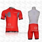 2011 Fahrradbekleidung Look Rot Trikot Kurzarm und Tragerhose