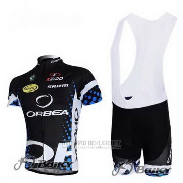 2013 Fahrradbekleidung Orbea Shwarz Trikot Kurzarm und Tragerhose