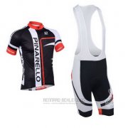 2013 Fahrradbekleidung Pinarello Shwarz und Rot Trikot Kurzarm und Tragerhose