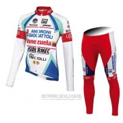 2014 Fahrradbekleidung Androni Giocattoli Wei Trikot Langarm und Tragerhose