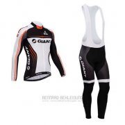 2014 Fahrradbekleidung Giant Wei und Shwarz Trikot Langarm und Tragerhose