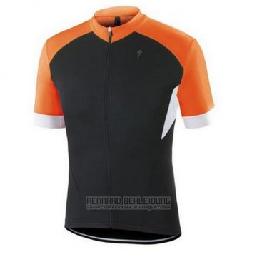 2016 Fahrradbekleidung Specialized Orange und Shwarz Trikot Kurzarm und Tragerhose