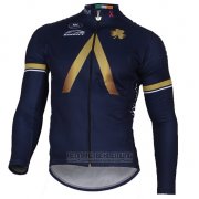 2017 Fahrradbekleidung Aqua Blue Sport Shwarz Trikot Langarm und Tragerhose