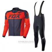 2017 Fahrradbekleidung Fox Shwarz und Rot Trikot Kurzarm und Tragerhose