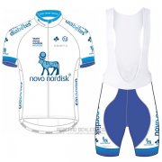 2017 Fahrradbekleidung Novo Nordisk Wei Trikot Kurzarm und Tragerhose