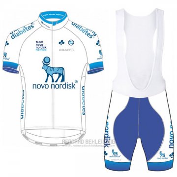 2017 Fahrradbekleidung Novo Nordisk Wei Trikot Kurzarm und Tragerhose