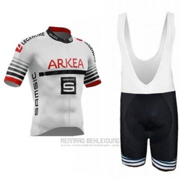 2019 Fahrradbekleidung Arkea Samsic Wei Rot Trikot Kurzarm und Tragerhose