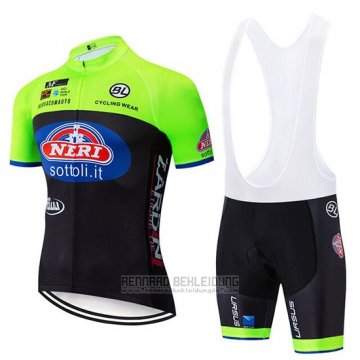 2019 Fahrradbekleidung Neri Italien Grun Shwarz Trikot Kurzarm und Tragerhose