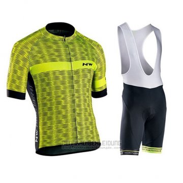 2019 Fahrradbekleidung Northwave Grun Trikot Kurzarm und Tragerhose