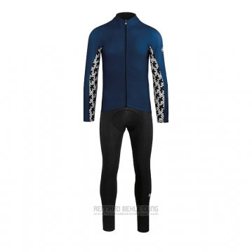 2021 Fahrradbekleidung Assos Blau Trikot Langarm und Tragerhose