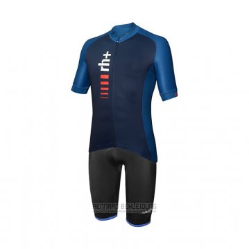 2021 Fahrradbekleidung RH+ Blau Trikot Kurzarm und Tragerhose