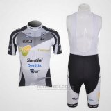 2012 Fahrradbekleidung Santini Shwarz und Grau Trikot Kurzarm und Tragerhose