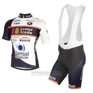 2013 Fahrradbekleidung Color Code Shwarz Trikot Kurzarm und Tragerhose