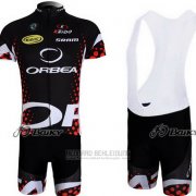 2013 Fahrradbekleidung Orbea Shwarz und Rot Trikot Kurzarm und Tragerhose