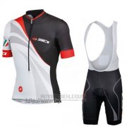 2014 Fahrradbekleidung Castelli SIDI Shwarz und Wei Trikot Kurzarm und Tragerhose