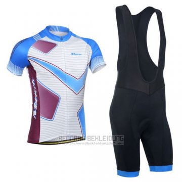 2014 Fahrradbekleidung Monton Volett und Blau Trikot Kurzarm und Tragerhose