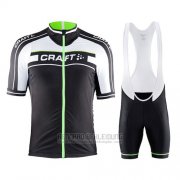 2016 Fahrradbekleidung Craft Grun und Shwarz Trikot Kurzarm und Tragerhose