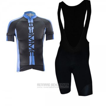 2017 Fahrradbekleidung Biemme Poison Blau Trikot Kurzarm und Tragerhose