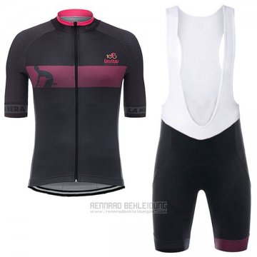 2017 Fahrradbekleidung Giro D'italien Shwarz Trikot Kurzarm und Tragerhose