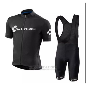 2018 Fahrradbekleidung Cube Shwarz Trikot Kurzarm und Tragerhose